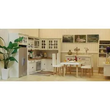 iLAND Dollhouse Kitchen 1/12 Scale Wooden Set