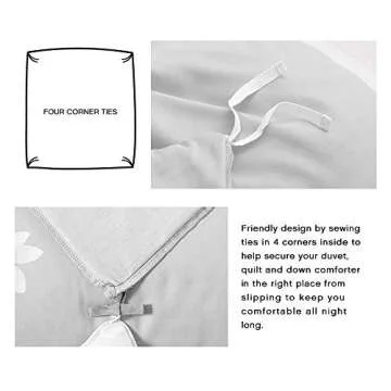 Merryfeel Queen Seersucker Duvet Cover Set - 100% Cotton