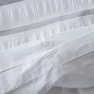 Merryfeel Queen Seersucker Duvet Cover Set - 100% Cotton