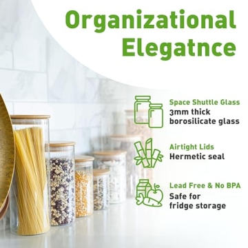 Stylish Glass Food Storage Containers Set of 4 with Lids