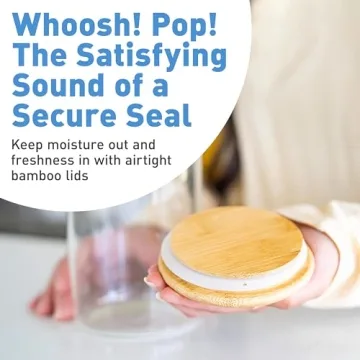 Stylish Glass Food Storage Containers Set of 4 with Lids