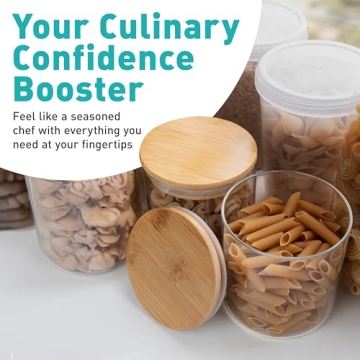 Stylish Glass Food Storage Containers Set of 4 with Lids