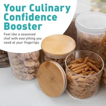 Stylish Glass Food Storage Containers Set of 4 with Lids