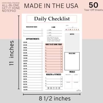 NiiViin Daily Planner – Top ADHD Notepad for Daily Tasks
