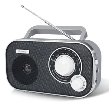 DreamSky AM FM Portable Radio Plug In Wall or Battery Operated for Home & Outdoor, Strong Reception ...
