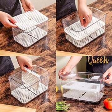 Benzoyl 9'' Lettuce Keeper Produce Saver for Freshness