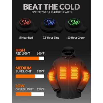 Heated Jacket for Women, ANTARCTICA GEAR Winter Coat with 12V 16000mAh Battery Pack, Soft Shell Heating Hood Jacket