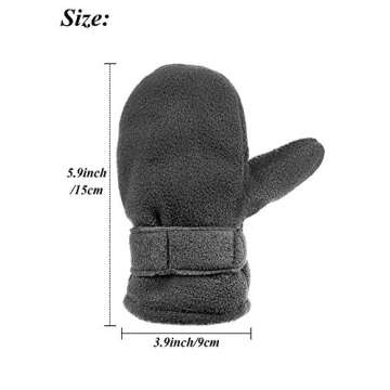 3 Pairs Baby Toddler Winter Mittens Warm Fleece Kids Mittens Baby Snow Skiing Gloves for Boys and Gi...