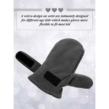 3 Pairs Baby Toddler Winter Mittens Warm Fleece Kids Mittens Baby Snow Skiing Gloves for Boys and Girls Aged 2-4 Years (Black, Gray, Navy Blue)