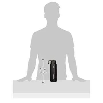 Insulated ThermoFlask Water Bottle with Dual Lids