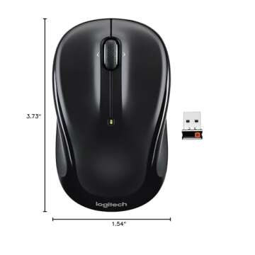 Logitech M325 Wireless Mouse for Web Scrolling - Black