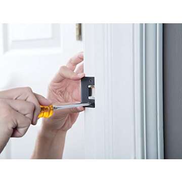 SCHLAGE F51A GEO 609 BRK Georgian Knob with Brookshire Trim Keyed Entry Lock, Antique Brass