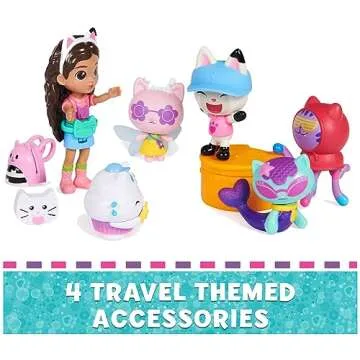 Gabby's Dollhouse Travel-Themed Figure Set for Kids