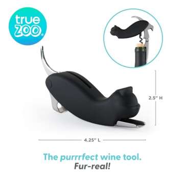 Allie the Black Cat Corkscrew - Fun Wine Opener for Halloween