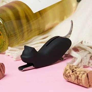 Allie the Black Cat Corkscrew - Fun Wine Opener for Halloween