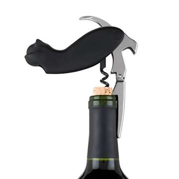 Allie the Black Cat Corkscrew - Fun Wine Opener for Halloween
