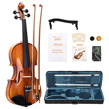 Ktaxon Violin 4/4 Full Size for Adults & Kids, Solid Wood Acoustic Violin Set for Beginners with Har...