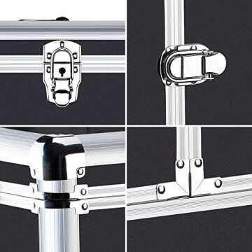 OUDMAY Makeup Case - Stylish & Durable Rolling Storage