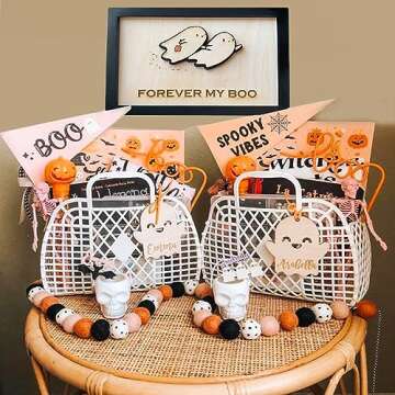 Personalized Valentines Day Gifts- Forever My Boo sign, Cute Ghost Decor, Spooky Decor, Kawaii Decor, Sweet Funny Valentine's Day Romantic Gifts for Couples Boyfriend Husband Fiance Wife Girlfriend