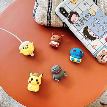 20 Pcs Animal-Shaped USB Cable Protectors for iPhone/iPad - Cute and Durable