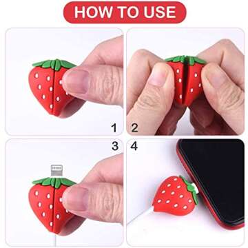 20 Pcs Cute Animal USB Cable Protectors for iPhone