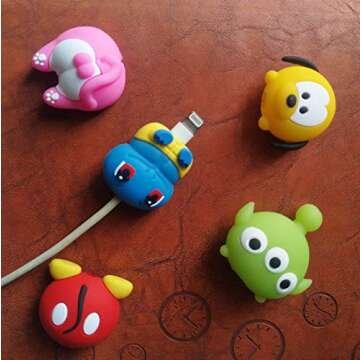20 Pcs Cute Animal USB Cable Protectors for iPhone