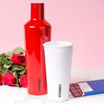 Corkcicle Tumbler-Dipped Collection-Triple Insulated Stainless Steel Travel Mug, Dipped Blackout, 16 oz