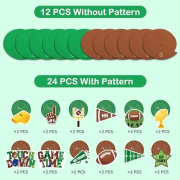 36 Pcs Football Decorations Hanging Swirls for Super Bowl Parties