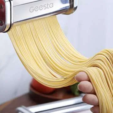 Geesta Pasta Maker Attachments Set for all KitchenAid Stand Mixer, 3 in 1 Pasta Sheet Roller, Spaghetti Cutter, Fettuccine Cutter, Kitchen aid Nooodle Maker Machine Accessories