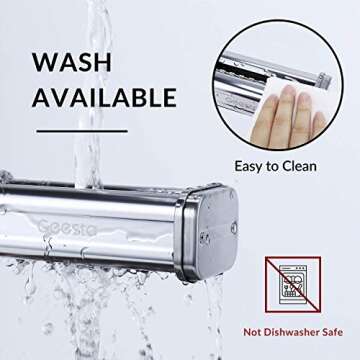 Geesta Pasta Maker Attachments Set for all KitchenAid Stand Mixer, 3 in 1 Pasta Sheet Roller, Spaghetti Cutter, Fettuccine Cutter, Kitchen aid Nooodle Maker Machine Accessories