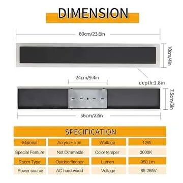 Stylish 12W LED Outdoor Wall Light for Any Space