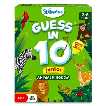 Skillmatics Card Game - Guess in 10 Junior Animals for Kids, Boys, Girls Who Love Board Games and Ed...