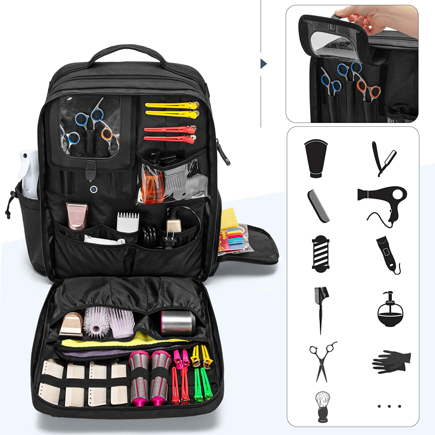 BAFASO Barber Travel Backpack for Hair Cutting Tools