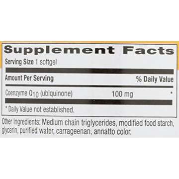 Country Life Simply CoQ10, Supports Heart Function, 100mg, 60 Softgels, Certified Gluten Free, Certified Vegan…