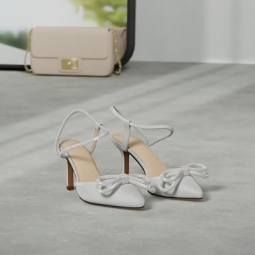 Elegant Susanny Women's Kitten Bow Heels for Weddings