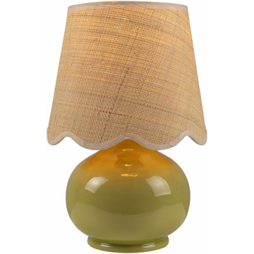 Boho Ceramic & Jute Table Lamp for Elegant Decor