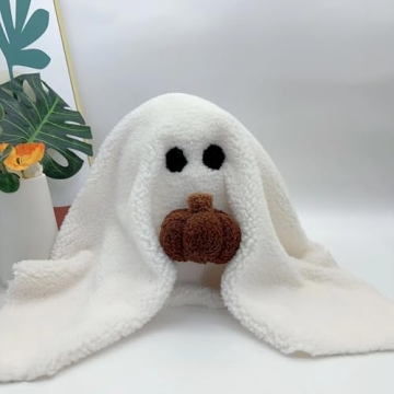 GUUZOGG Ghost with Pumpkin Pillow for Halloween