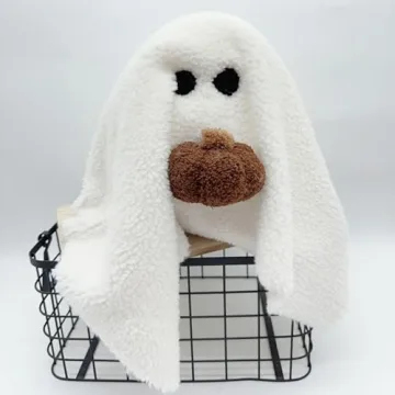 GUUZOGG Ghost with Pumpkin Pillow for Halloween