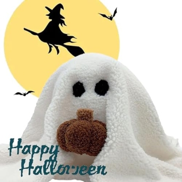 GUUZOGG Ghost with Pumpkin Pillow for Halloween
