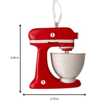 2024 Personalized Ornament Culinary Chef Baking Mixer Christmas Tree Ornament Artisanal Customized Keepsake Decoration Ornament for Kids-Free Personalization
