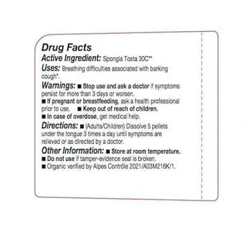 OLLOIS Spongia Tosta 30c Organic Homeopathic Cough Remedy