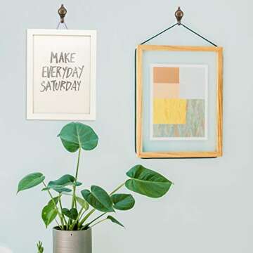 Hotop 30 Pieces Pin Hooks Push 20 lbs Push Pin Hanger, Picture Hanging Nails for Home Office Fabric Wall Wooden (Retro Gourd Style)