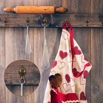 Hotop 30 Pieces Pin Hooks Push 20 lbs Push Pin Hanger, Picture Hanging Nails for Home Office Fabric Wall Wooden (Retro Gourd Style)