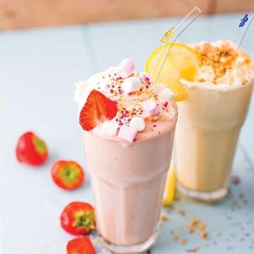 8 Pcs Cute Glass Straws with Charms, Reusable Straws 7.9 '' Bent Smoothie Straws, Shatter Resistant Colorful Flower Milkshake Straws with 2 Cleaning Brushes