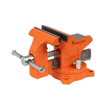 Pony Tools 24545 4-1/2in. Light Duty Bench Vise with Swivel Base, Orange