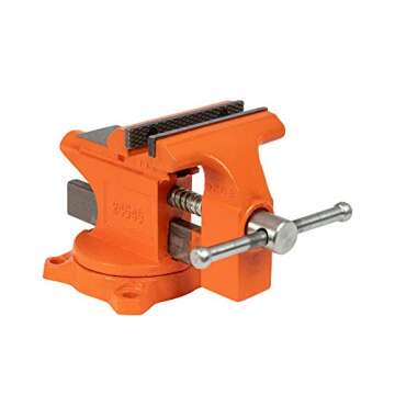Pony Tools 24545 4-1/2in. Light Duty Bench Vise with Swivel Base, Orange