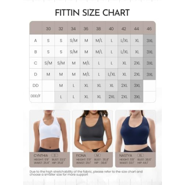 FITTIN Racerback Sports Bras - Seamless High Impact Support