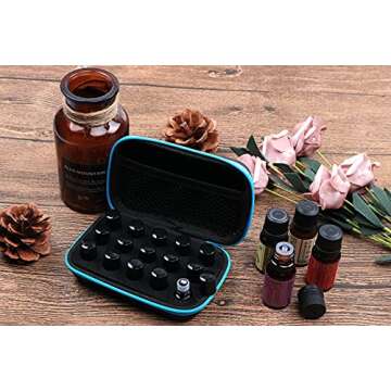 Furnido 25 Pack 1ml Amber Glass Roll on Bottle For Essential Oils,Perfume Vial with Stainless Steel Roller Ball,Black Caps Mini Sample Vials Cosmetics Small Container