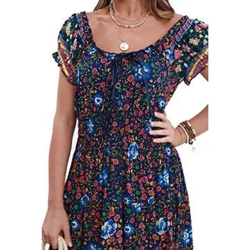 OSTOO Women's 2024 Summer Boho Floral Maxi Dress