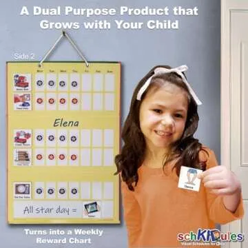 Visual Schedule Magnetic Board for Kids Routines and Rewards